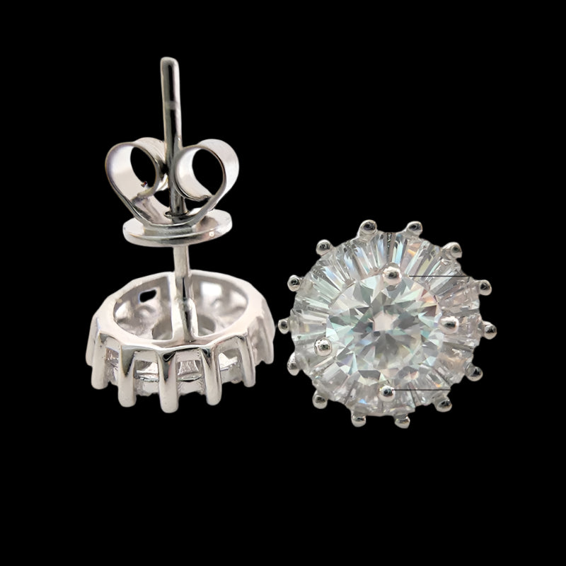 Lustré Moissanite Round Cut Earring