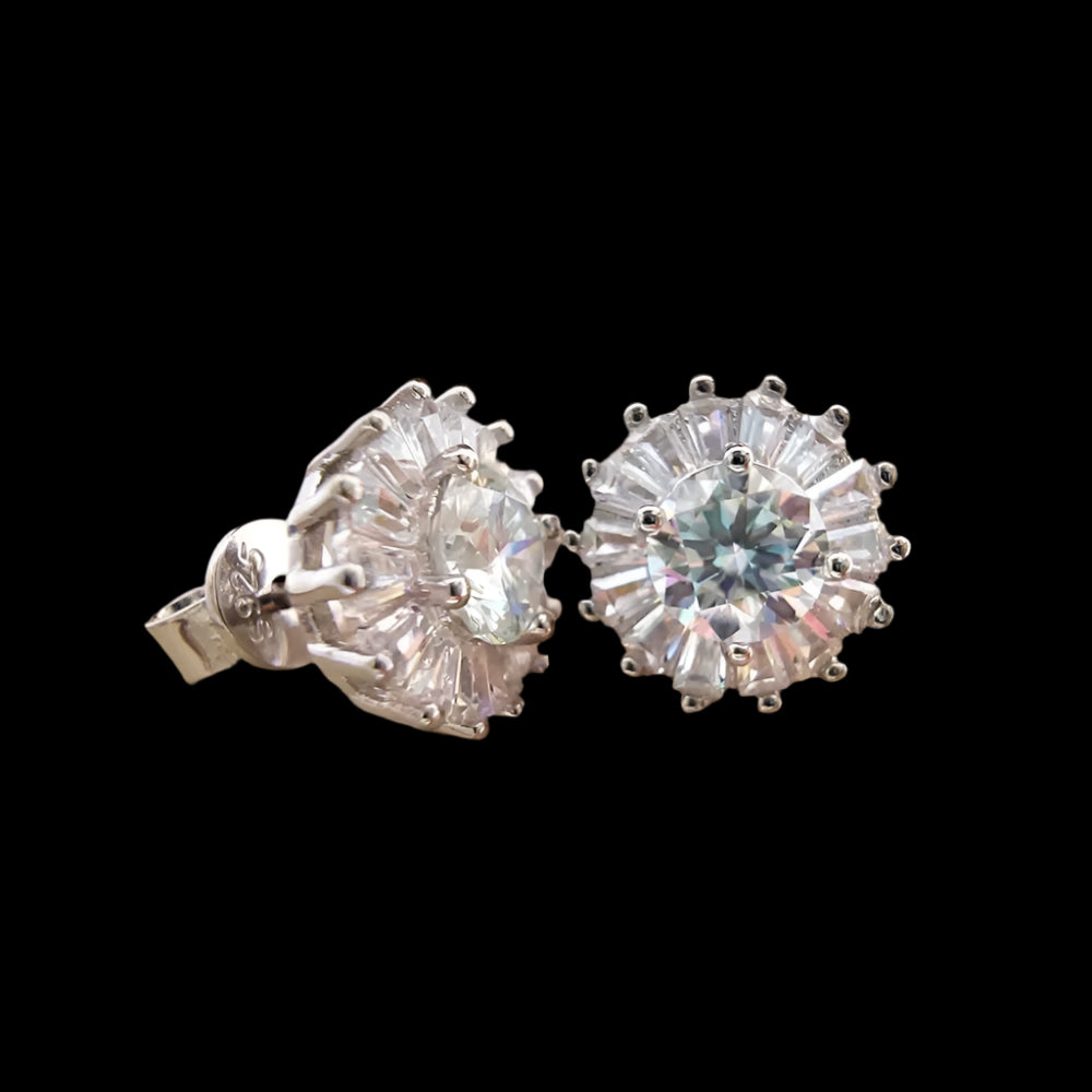 Lustré Moissanite Round Cut Earring