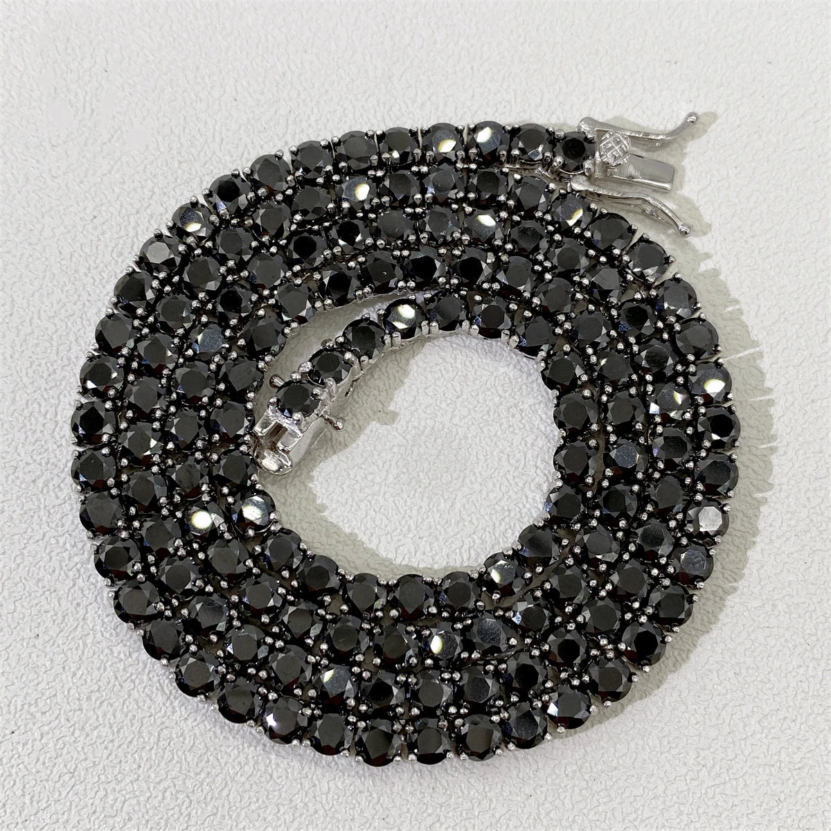 Lustré VVS Black Moissanite Tennis Chain 14k GOLD (ALL SIZES)