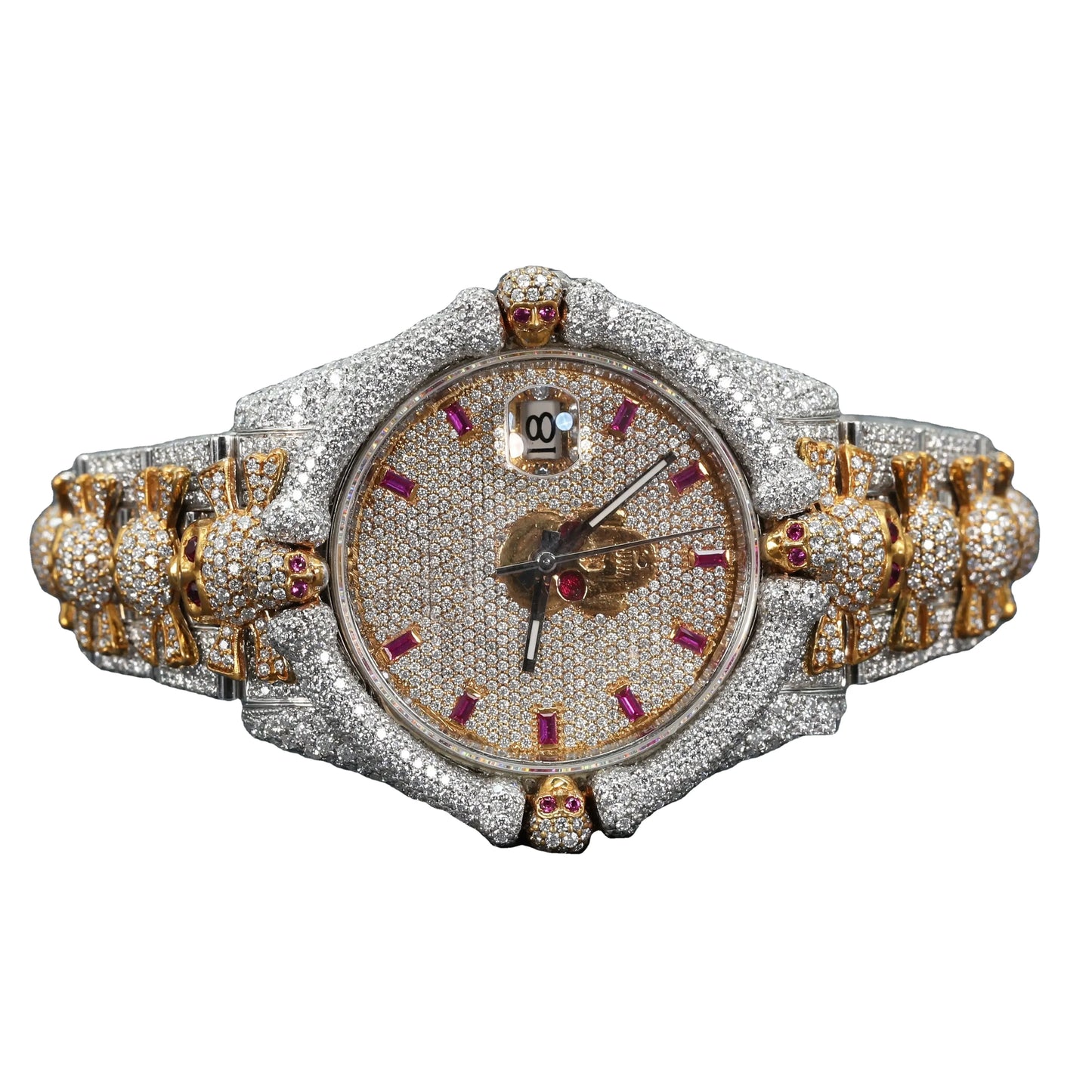 Lustré Moissanite Custom Saphire Buss Down Watch