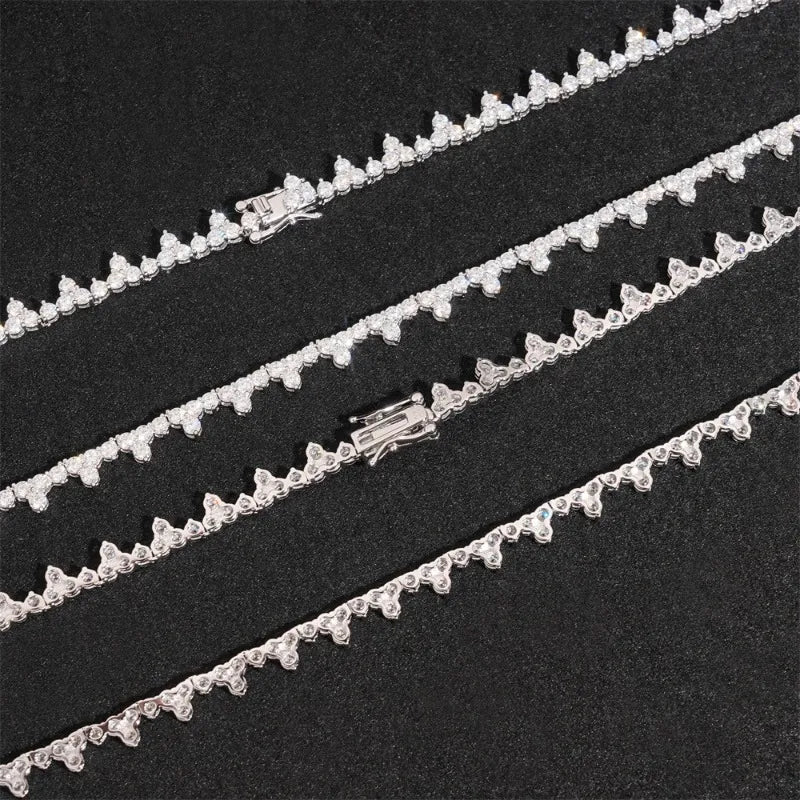 Lustré Moissanite 3 Prong Tennis Chain