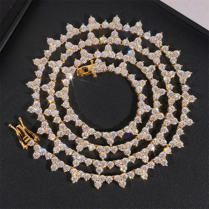 Lustré Moissanite 3 Prong Tennis Chain