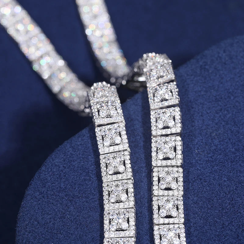 Lustré Micro Pave Square Link Bracelet