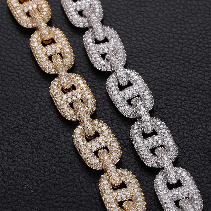 Lustré Moissanite Diamond Chain/Diamond Bracelet 14K GOLD (ALL SIZES)