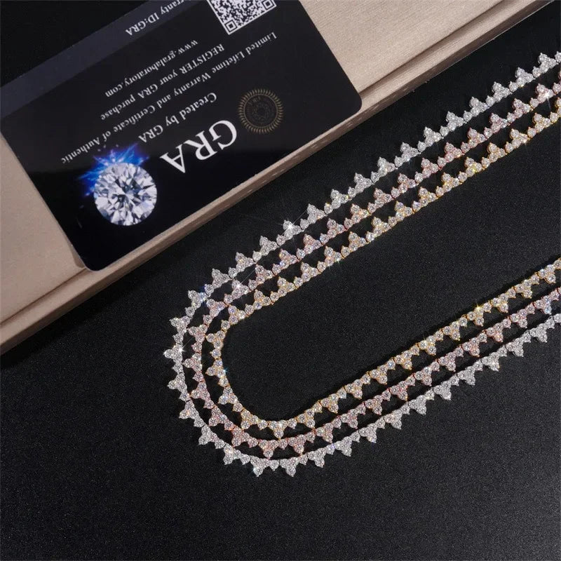Lustré Moissanite 3 Prong Tennis Chain