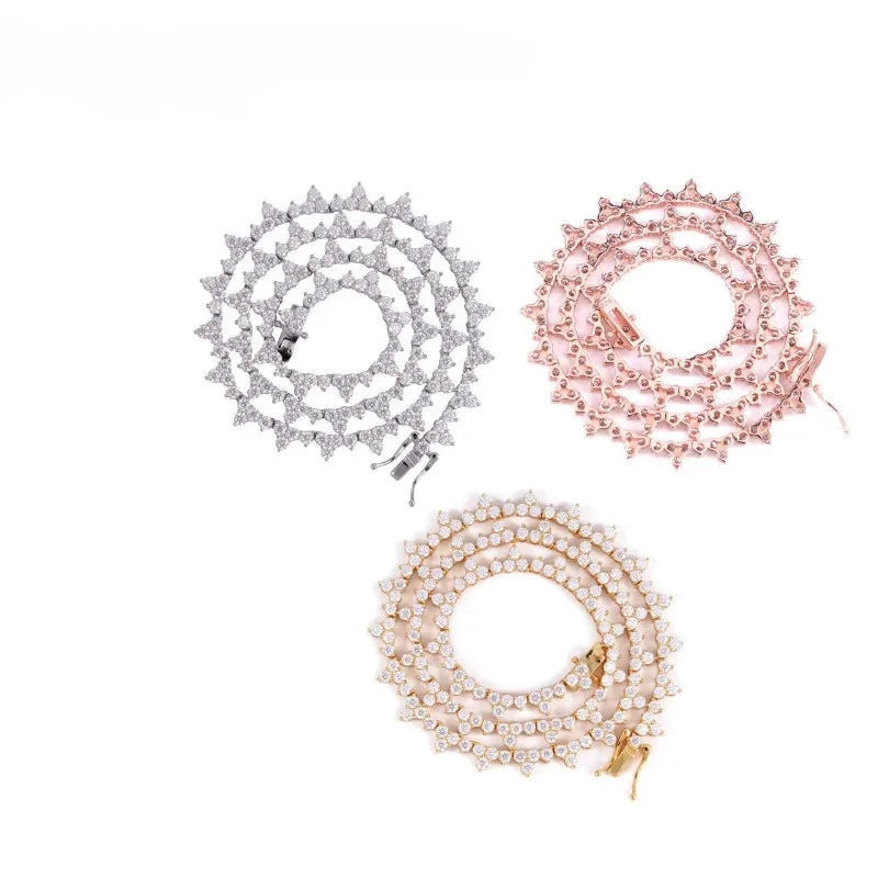 Lustré Moissanite 3 Prong Tennis Chain