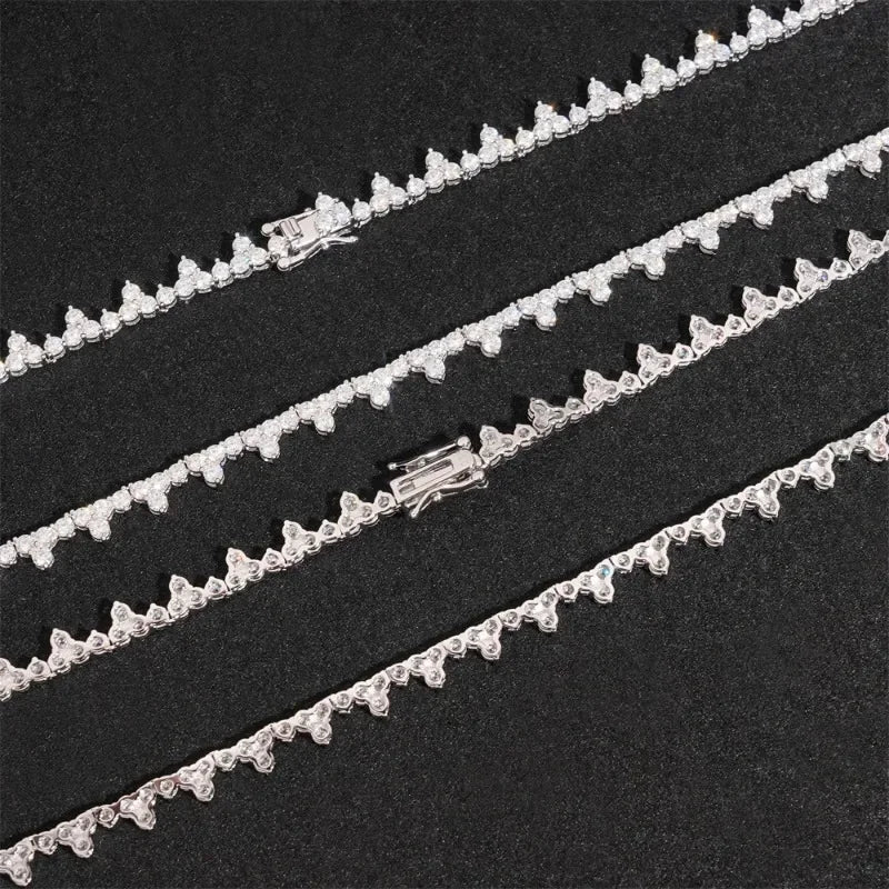Lustré Moissanite 3 Prong Tennis Chain