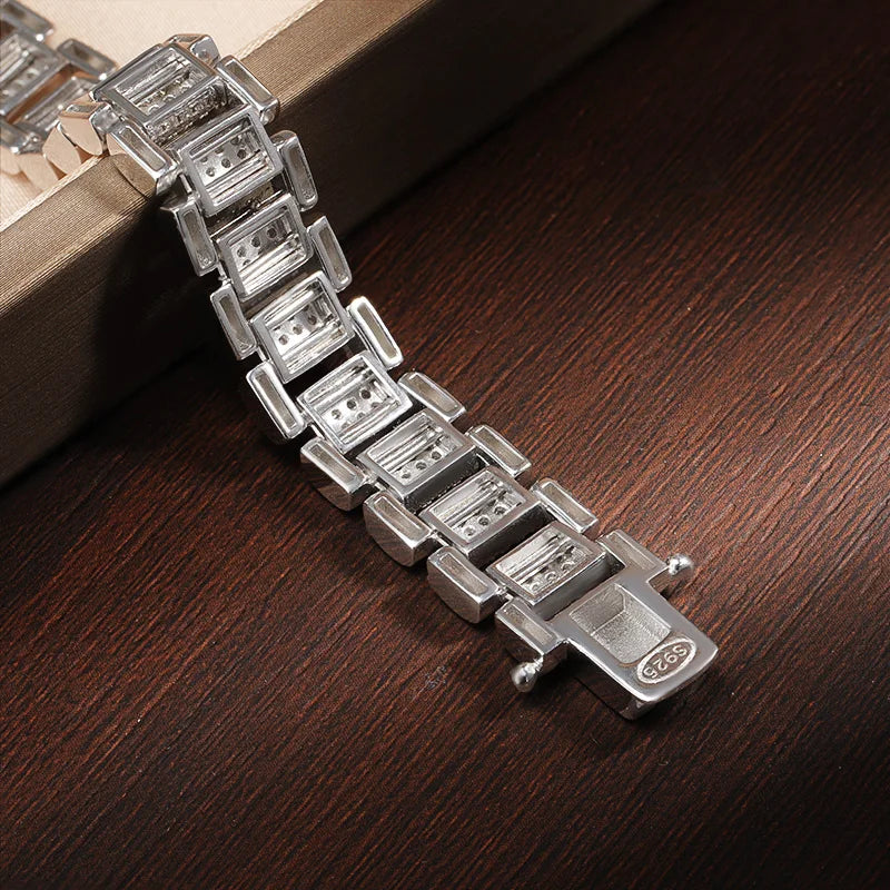 Lustré Moissanite Diamond Rowed Tennis Bracelet