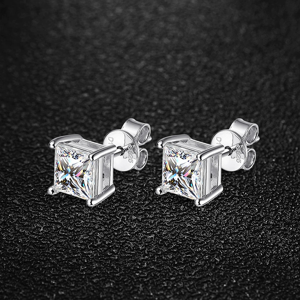 Lustré Squared Cut Moissanite Earrings 14k GOLD