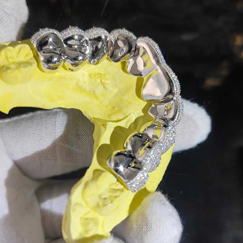 Lustré Moissanite VVS Diamond Rectangle Grillz