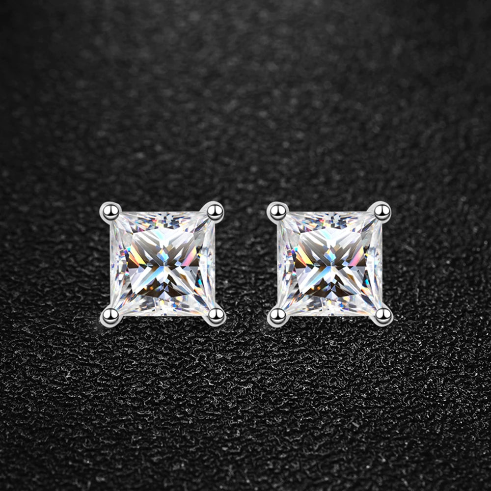 Lustré Squared Cut Moissanite Earrings 14k GOLD