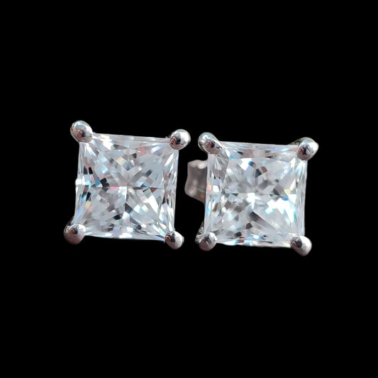 Lustré Squared Cut Moissanite Earrings 14k GOLD