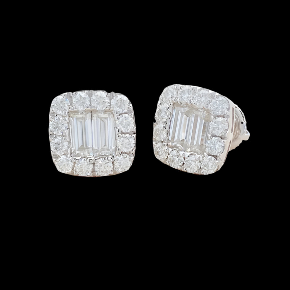 Lustré Squared Moissanite Earrings