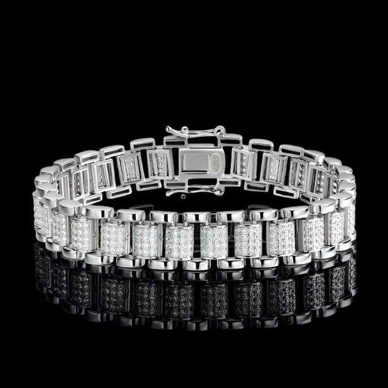 Lustré Moissanite Diamond Rowed Tennis Bracelet