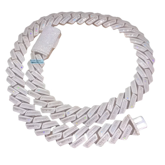 Lustré Moissanite Buss Down VVS Cuban Link Baguette Chain