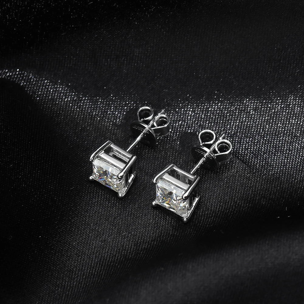 Lustré Squared Cut Moissanite Earrings 14k GOLD