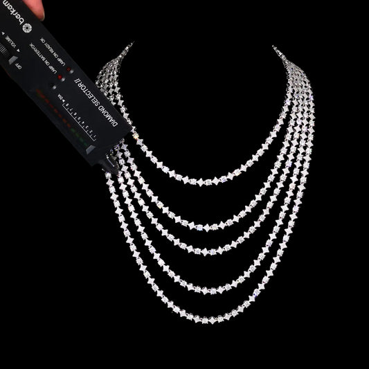 Lustré Moissanite Star Tennis Chain 14K Gold