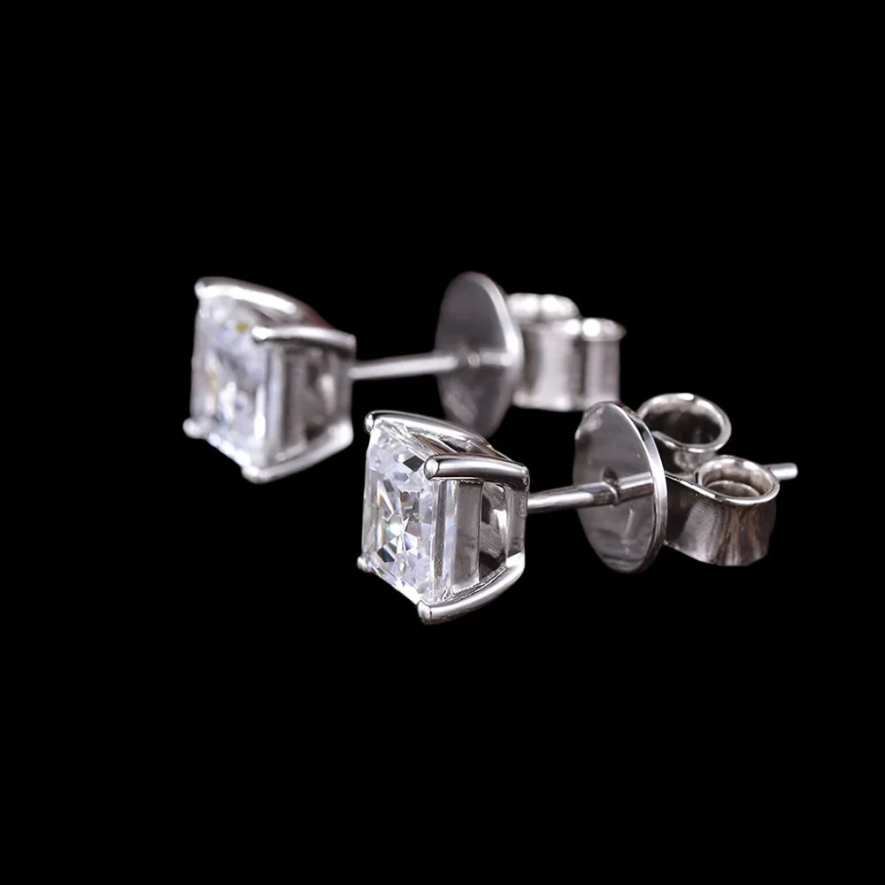 Lustré Squared Cut Moissanite Earrings 14k GOLD