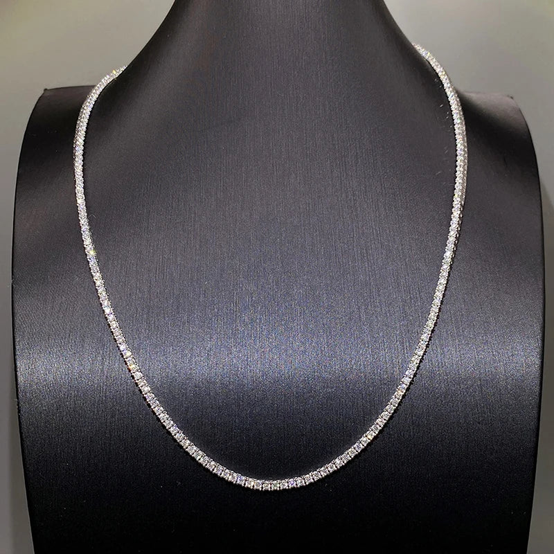 Lustré Moissanite Tennis Chain 14K Gold (ALL SIZES)